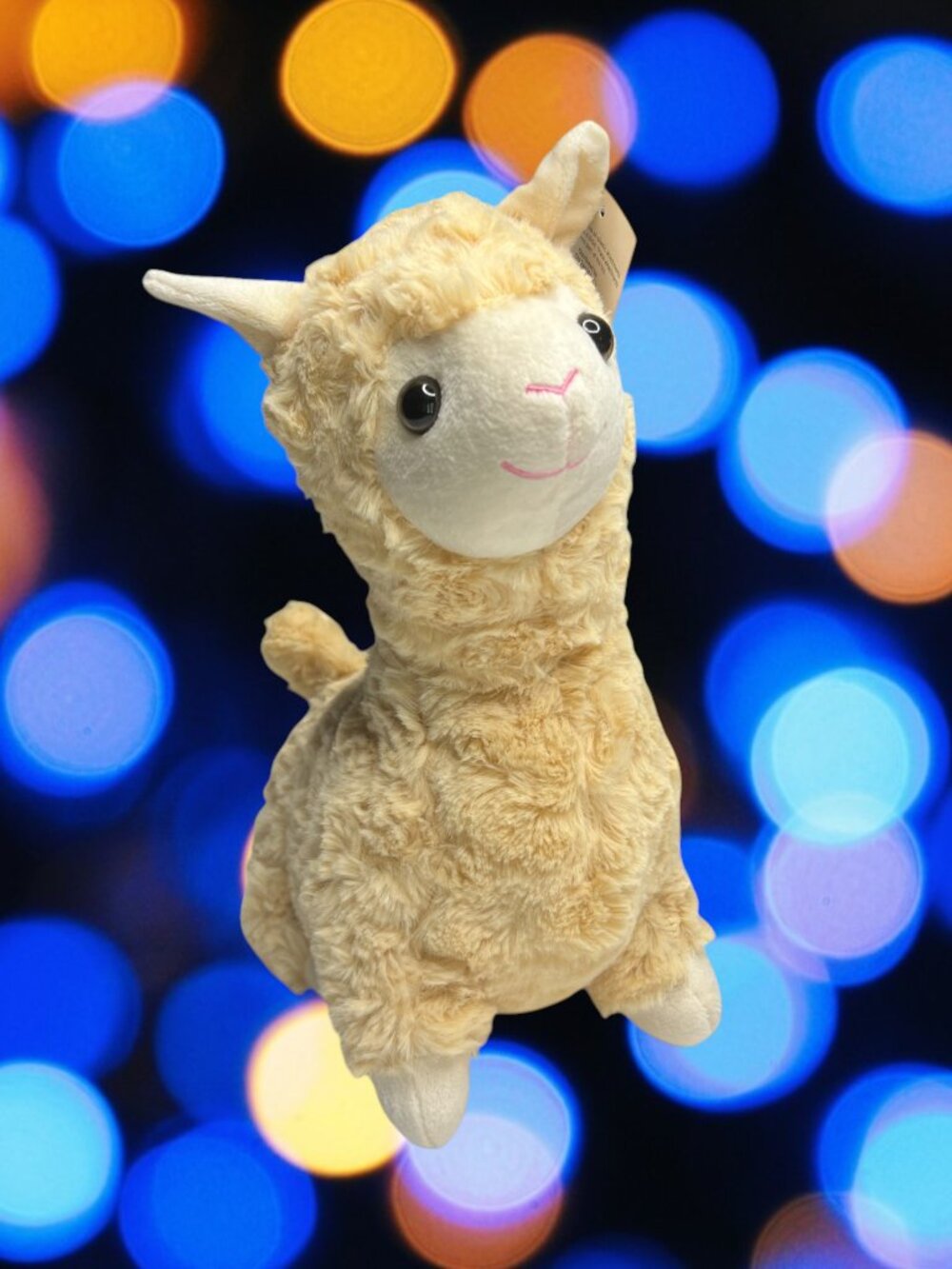 NWT Llama Alpaca Plush Stuffed Animal Toy Light Lovey Kids Plushie Brown Tan